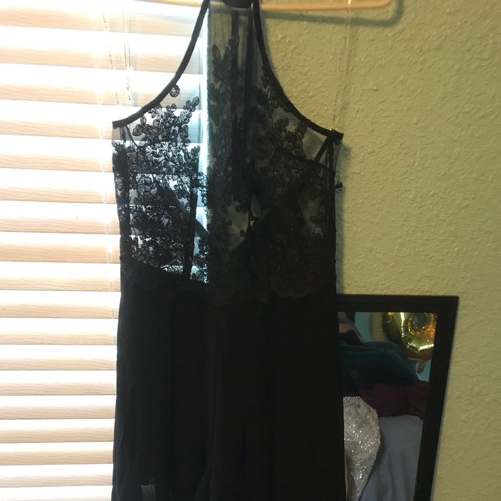 Halter lace maxi dress